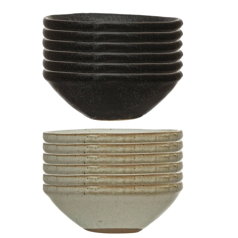 Hello Honey® 3.5" Stoneware Bowls with Reactive Glaze Set