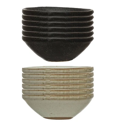 Hello Honey® 3.5" Stoneware Bowls with Reactive Glaze Set