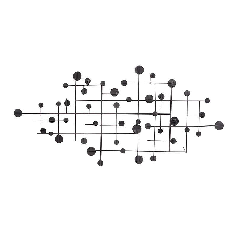 42" Silver Glam Abstract Metal Wall Décor