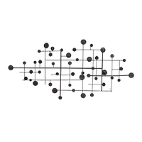 42" Silver Glam Abstract Metal Wall Décor