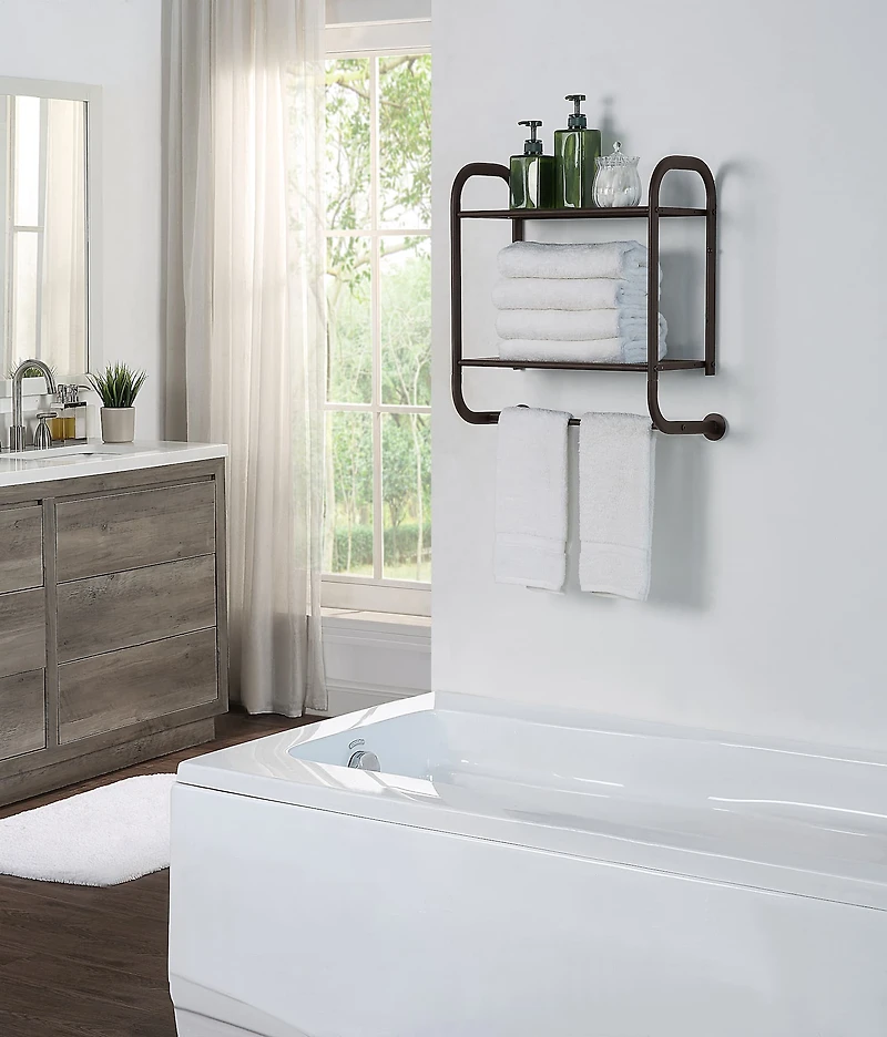 SunnyPoint Wall Mount 2 Tier Bathroom Shelf