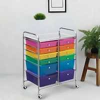 Multicolor 12 Drawer Rolling Cart by Simply Tidy™
