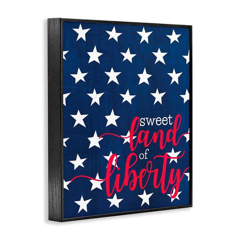 Stupell Industries Sweet Land Of Liberty Americana Framed Giclee Art