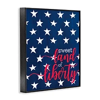 Stupell Industries Sweet Land Of Liberty Americana Framed Giclee Art