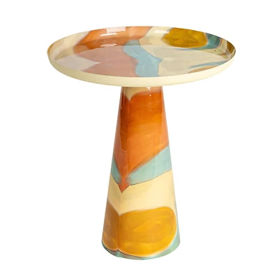 Hello Honey® Multicolor Vibrant Mosaic Enameled Metal Table