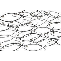39" Dark Gray Metal Coastal Fish Wall Décor