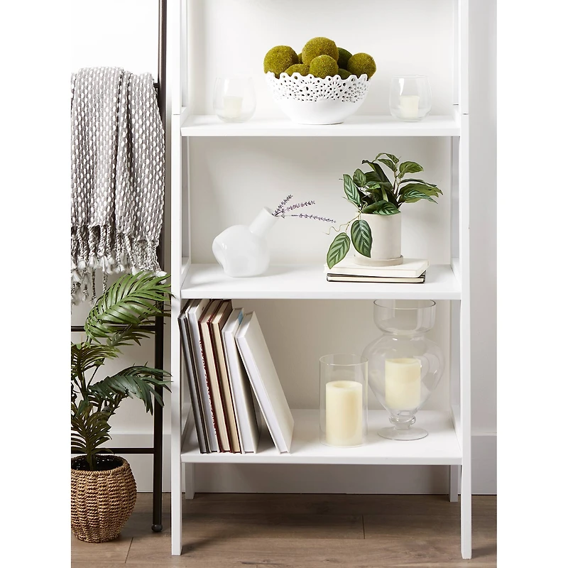 6" White Abstract Vase