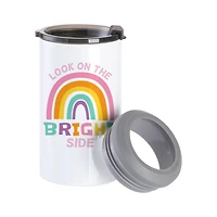 Craft Express 12oz. White Stainless Steel Four in One Can Cooler, 4ct.