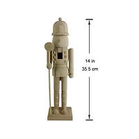 14" Soldier with Peppermint Staff DIY Pinewood Nutcracker by Make Market®