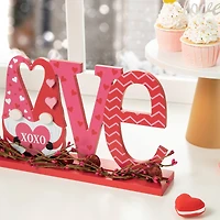 Glitzhome® 14.25" Valentine's LOVE Wooden Gnome Table Decor