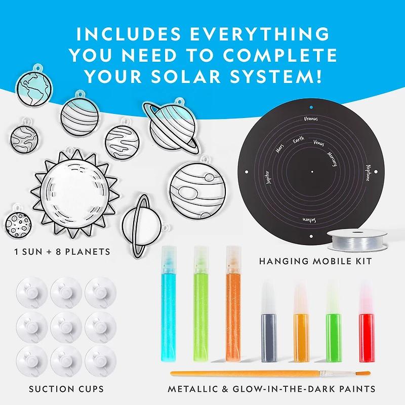 National Geographic™ The Solar System Glow-In-the-Dark Stained Glass Craft Kit