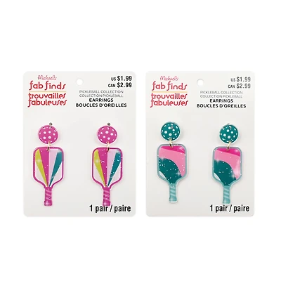 Assorted Pickleball Earrings, 2pc. by Fab Finds