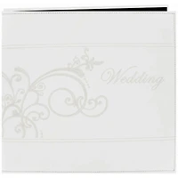 Pioneer® Wedding Embroidered Leatherette Post Bound Album, 12" x 12"