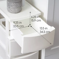 IRIS® 24.5" White 3-Drawer Narrow Plastic Storage Chests, 2ct.