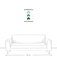 Ombre Shamrock Hanging Canvas 16" x 20" Teak Hanging Canvas