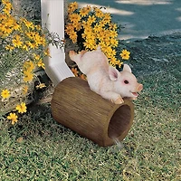 Design Toscano 9.5" Wild Pouncing Pig Gutter Guardian Downspout Statue