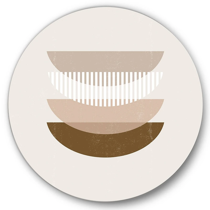 Designart - Abstract Sun Moon Geometric Print III