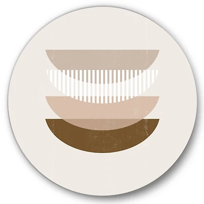 Designart - Abstract Sun Moon Geometric Print III