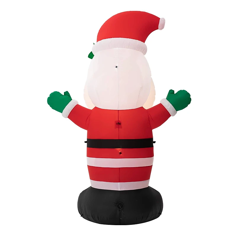 Glitzhome® 8ft. LED Lighted Musical Santa Inflatable Décor