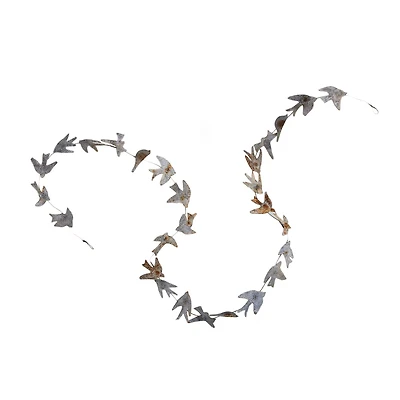 Hello Honey® 6ft. Distressed Zinc Finish Metal & Wire Bird Garland