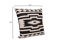 Hello Honey® Black & Natural Cotton Kilim Pillow