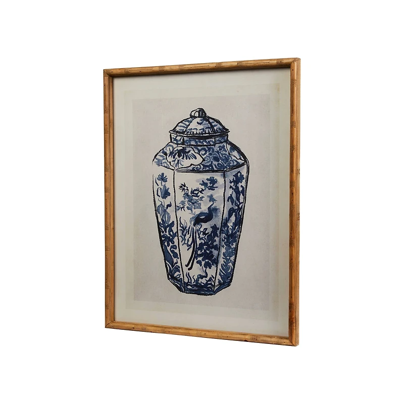 Hello Honey® Ginger Jar Wall Art with Wood Frame & Glass Cover Set