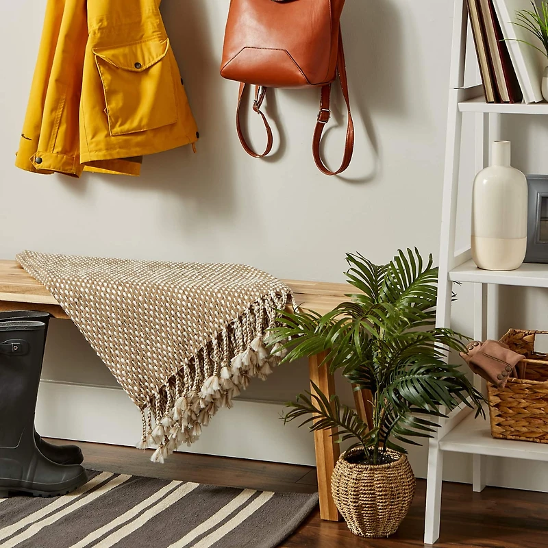 DII® Stone & White Textured Acrylic Throw