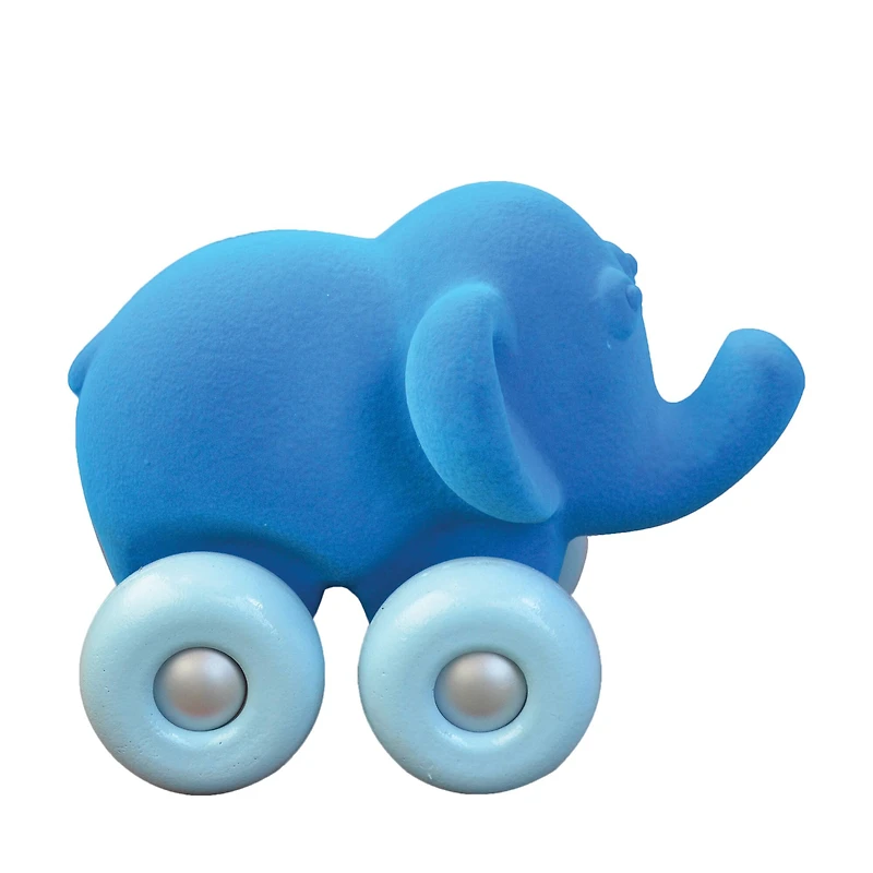 Rubbabu 7" Blue Elephant Aniwheelie Baby Toy