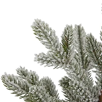 14.75" Unlit Petite Artificial Christmas Tree in Santa Claus Ceramic Pot