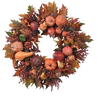 28" Harvest Pumpkin Wreath