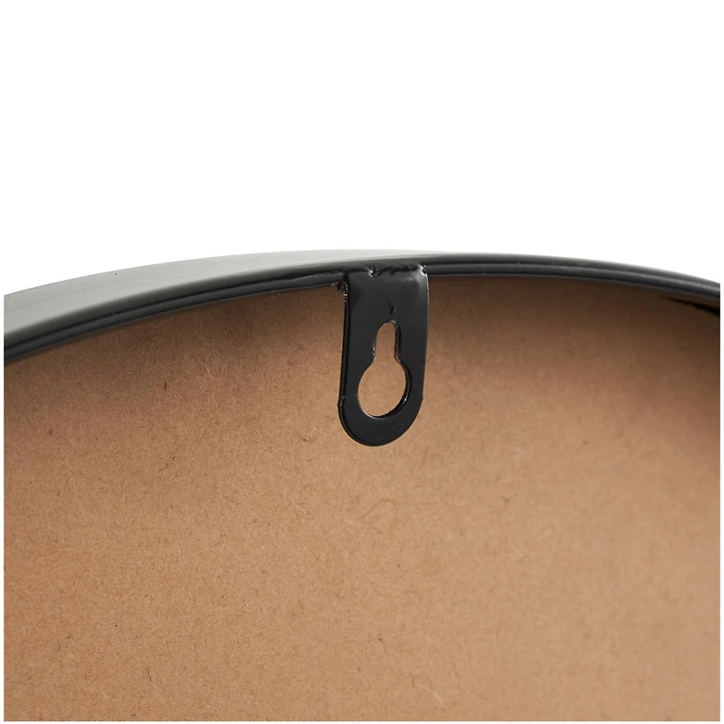 23.5" Coiled Rope Wall Clock with Black Metal Frame