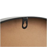 23.5" Coiled Rope Wall Clock with Black Metal Frame