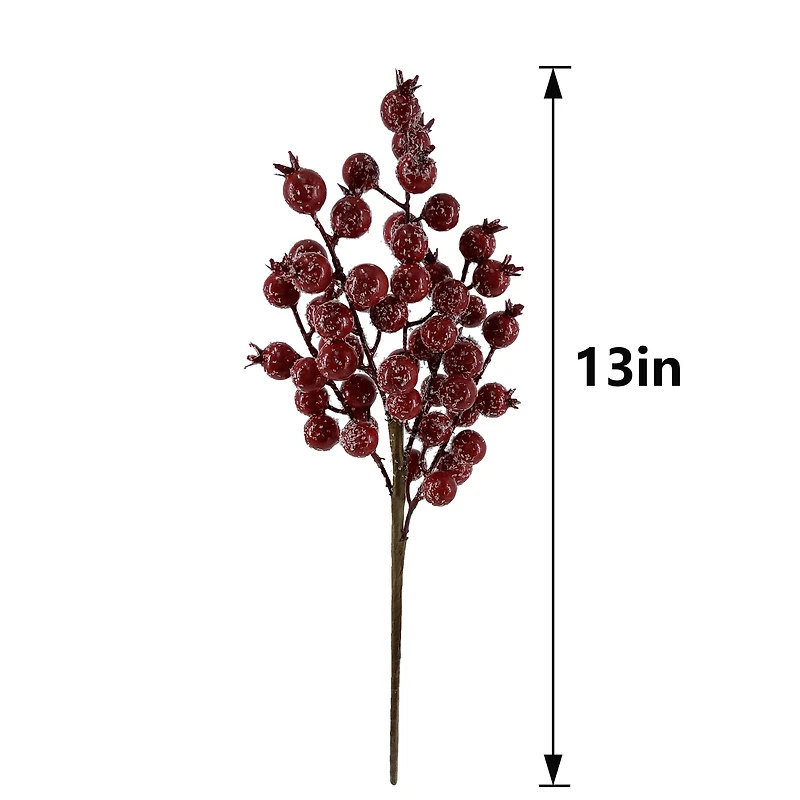13" Dark Red Iced Berry Pick by Ashland®