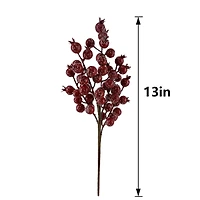 13" Dark Red Iced Berry Pick by Ashland®
