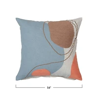 Hello Honey® 16" Cotton Square Pillow Printed with Embroidery