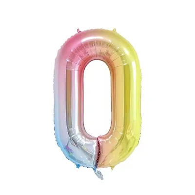 Wizardi 32" Rainbow Gradient Number Foil Balloon