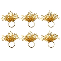 DII® Gold Beaded Burst Napkin Rings, 6ct.