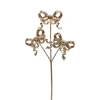 13.5" Gold Glitter Bow Trio Pick by Ashland®
