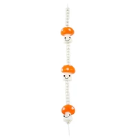 Orange Lampwork Glass Mushroom Beads by Bead Landing™