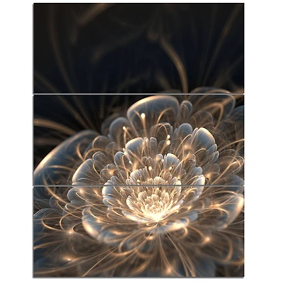 Designart - Fractal Flower with Golden Rays