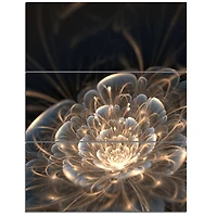 Designart - Fractal Flower with Golden Rays