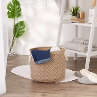 DII® 12" Round Lattice Burlap Bin
