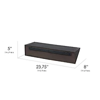 Small Black Wedge Wood Floating Wall Shelf