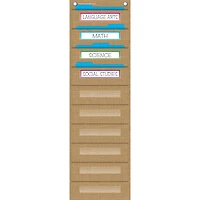 Teacher Created Resources Burlap 10 Pocket File Storage Pocket Chart
