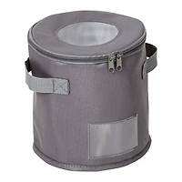 Honey Can Do Gray 8" Round Dinnerware Storage Box