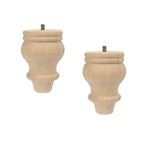 Dritz® Home Wood Curved Country Bun Feet, 2ct.