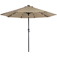 9ft. Solar Lighted Outdoor Patio Market Umbrella
