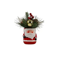 Christmas Mix In 7" Santa Ceramic Pot
