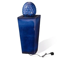Glitzhome® 36" LED Artichoke Pedestal Ceramic Fountain