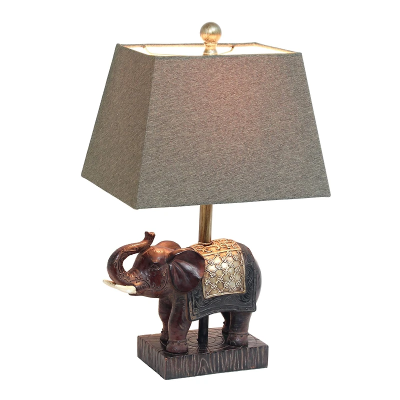Lalia Home 20.5" Elephant Table Lamp with Fabric Shade